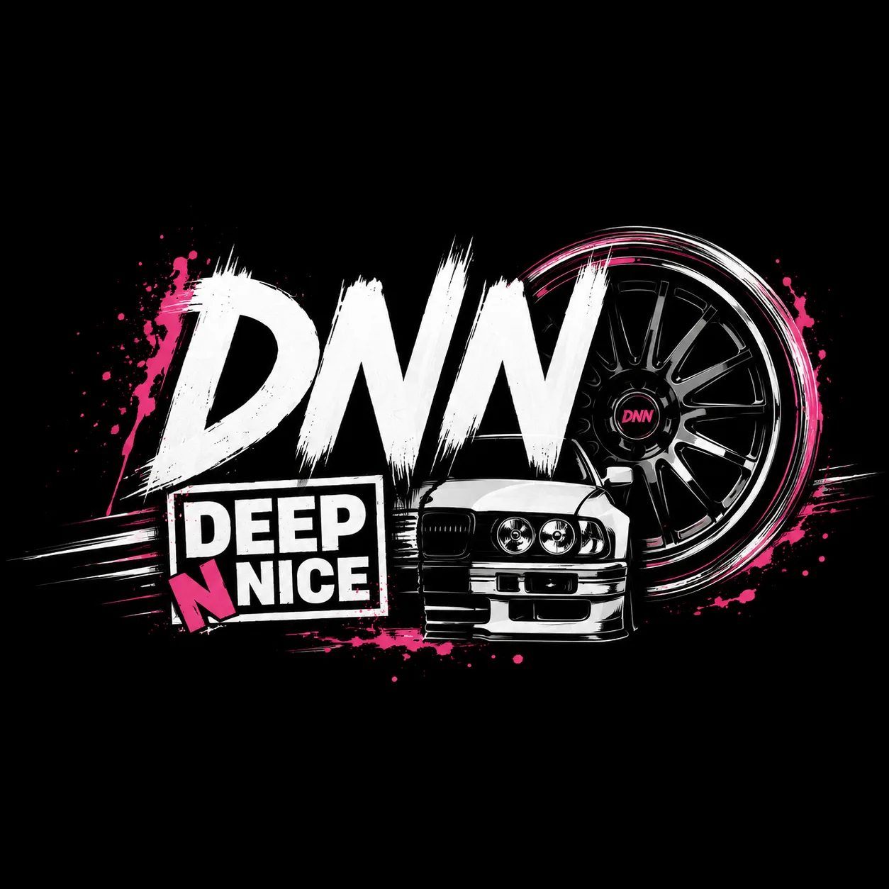 DNN Sticker mit Skyline und großer Felge